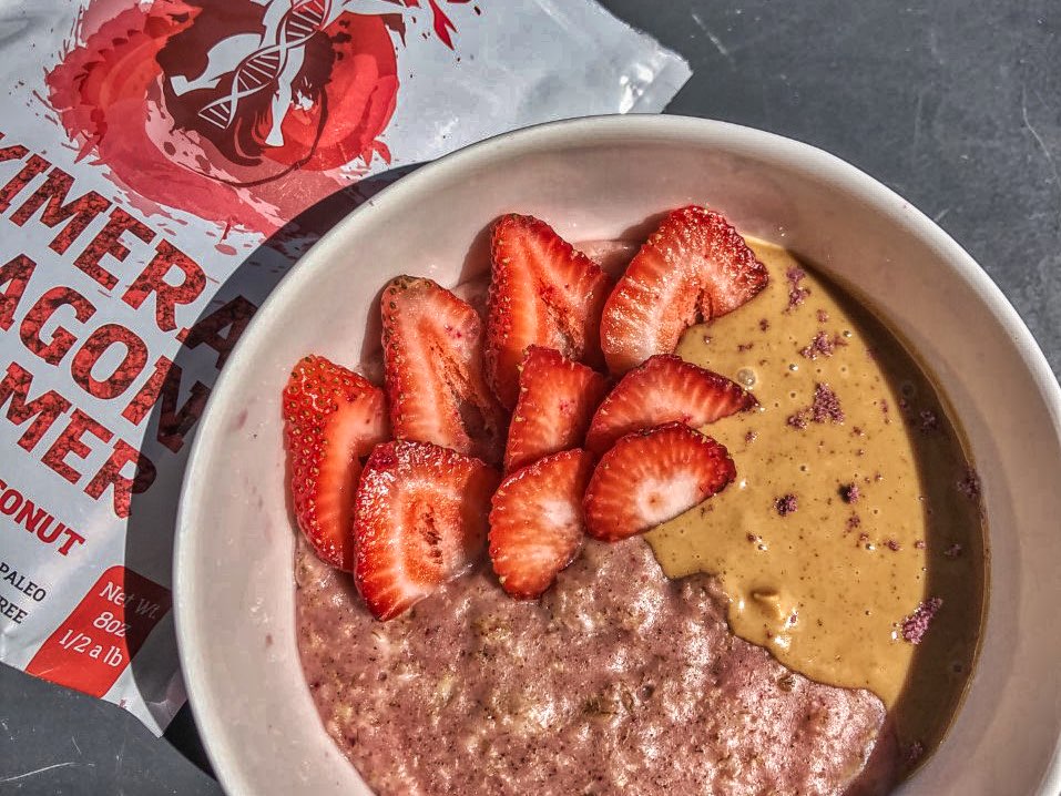 Beet & Coconut Cream Vegan oatmeal