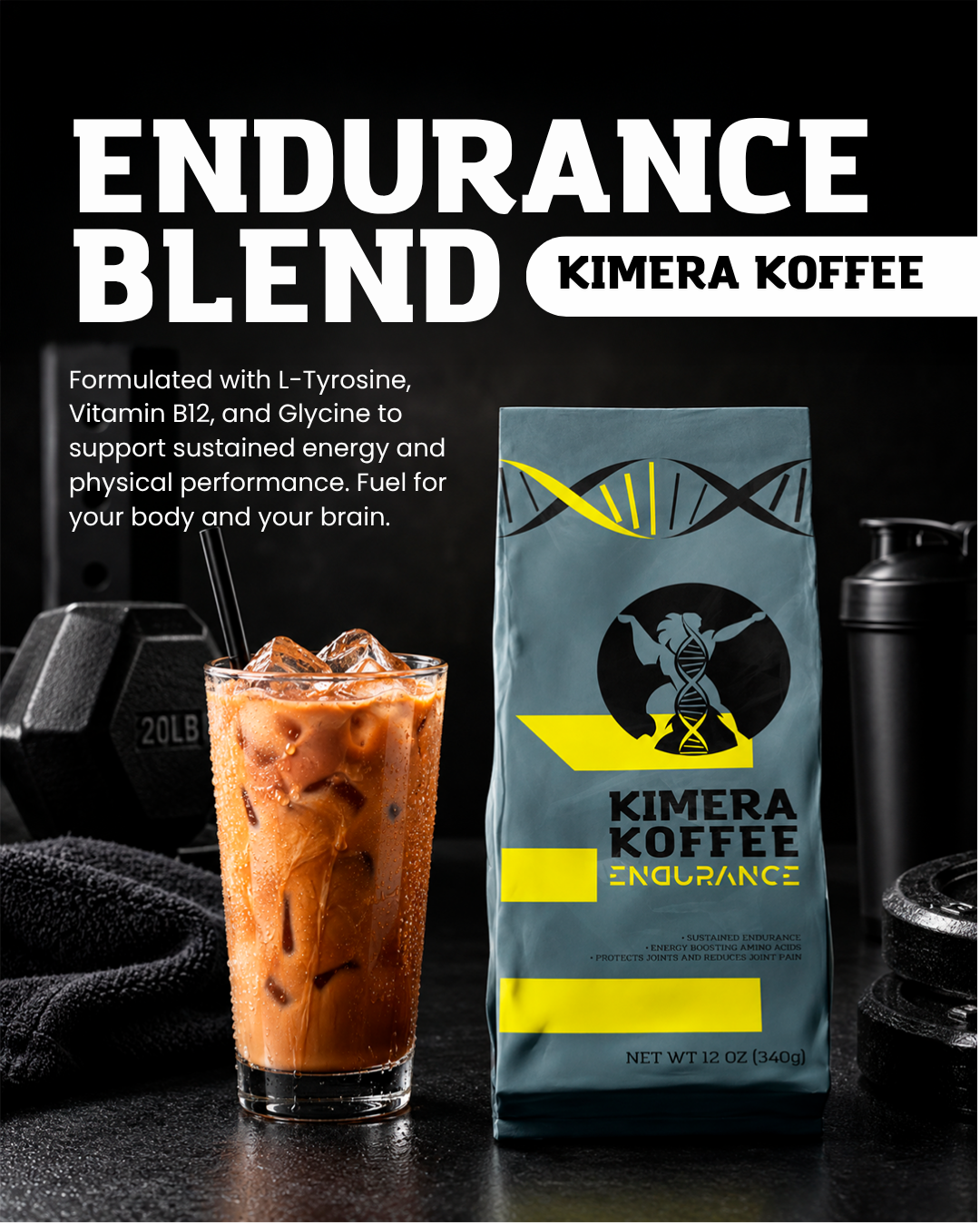 Endurance Blend Coffee with B12 + L-Tyrosine (12oz)