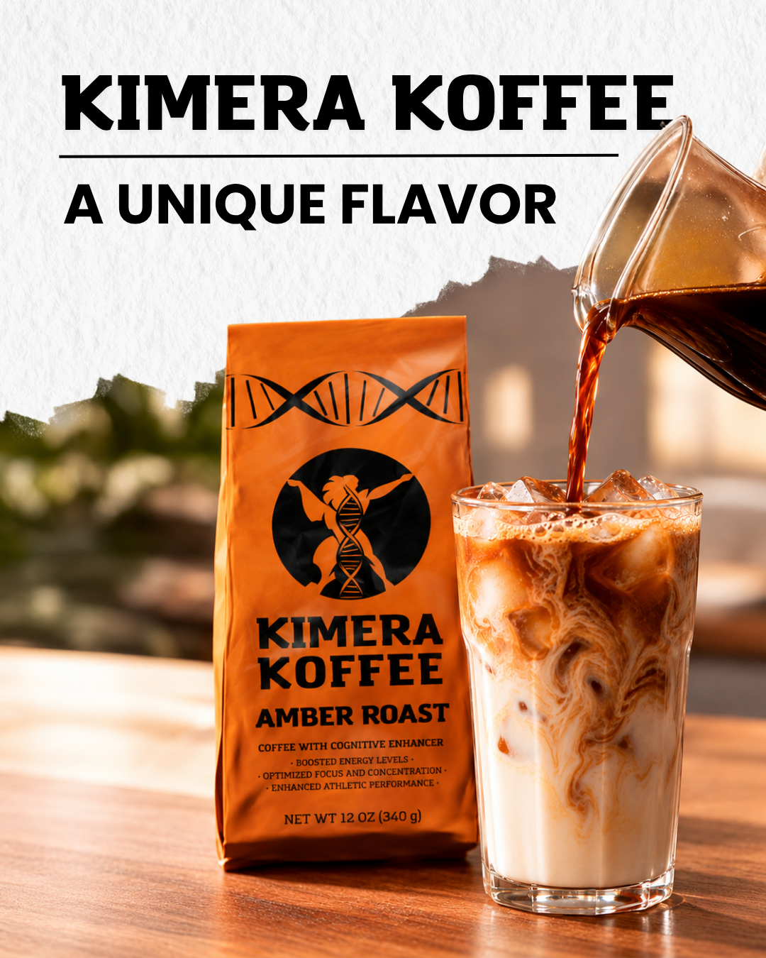 Amber Blend Honey Processed Coffee with Alpha GPC (12oz)