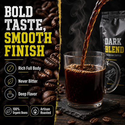 Dark Blend (12oz) - Small-Batch Bold Dark Roast Ground Coffee | Kimera Koffee