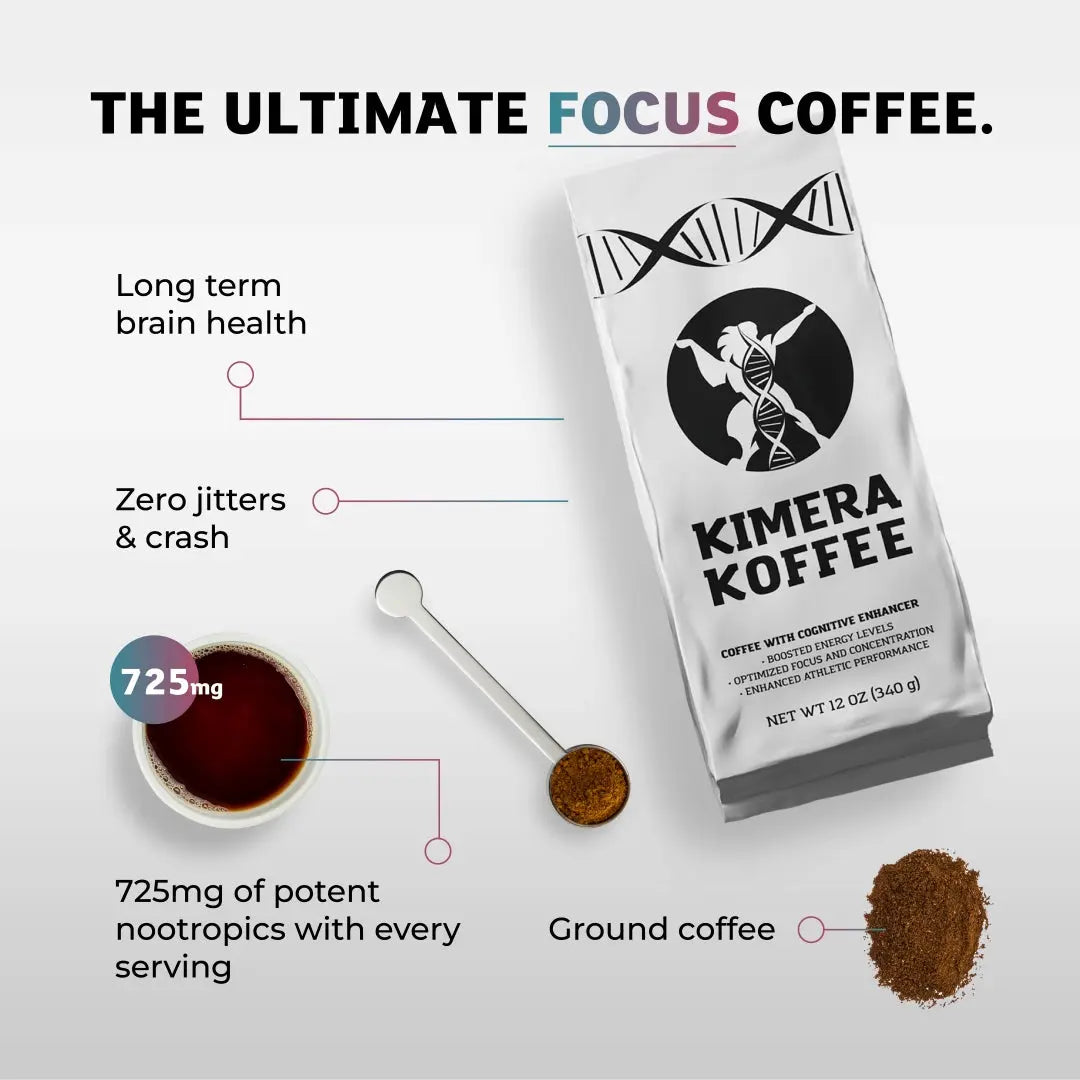Original Blend Organic Ground - Nootropic infused coffee (12oz) Kimera Koffee LLC