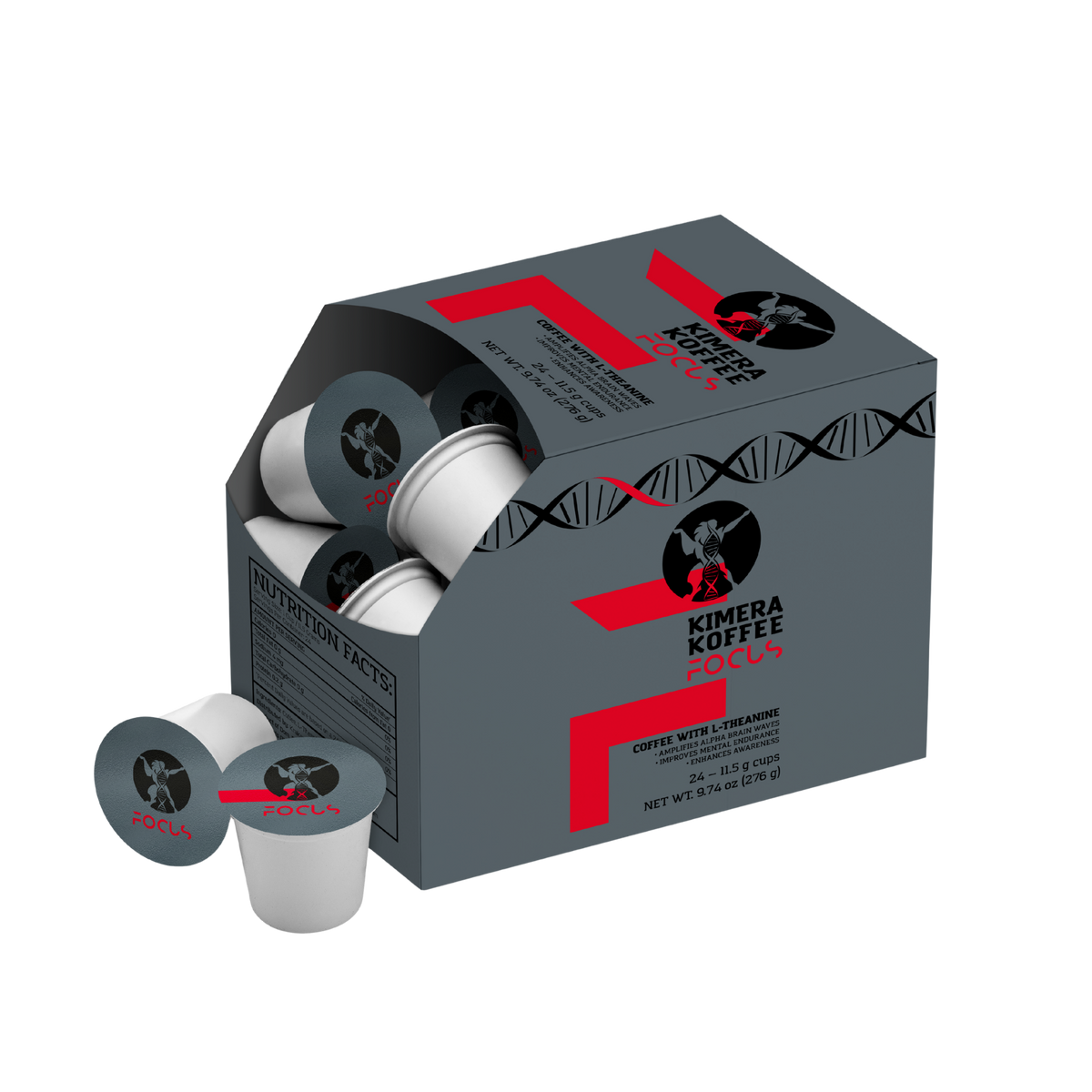 Focus Blend Coffee Pods with L-Theanine (24 ct)
