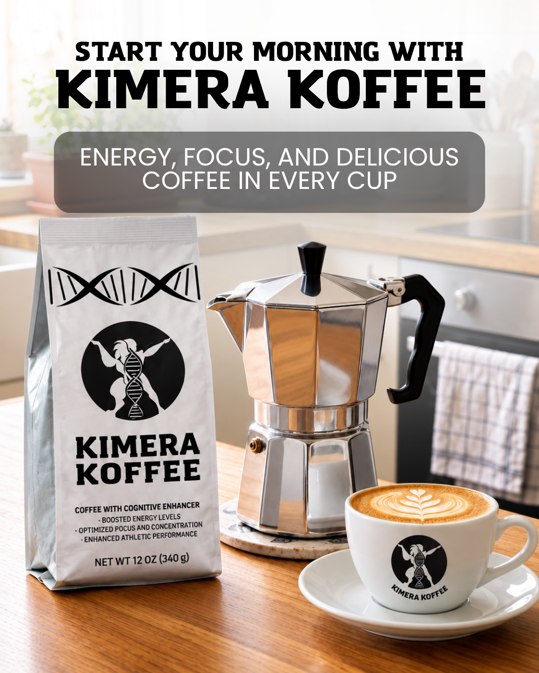 Original Blend Coffee with Alpha GPC + L-Theanine (12oz)